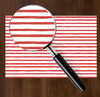 Red Painted Stripe Placemat 12.5" x 18.5" Durable Heavyweight Paper Elegant Table Setting - 24 Count