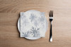 Silver Snowflake Disposable Airlaid Buffet / Printed Cocktail Napkin - Pack of 20