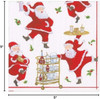 Christmas Santas Disposable Paper Cocktail Napkins 20ct.