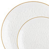 Icicles 10" and 7" Clear w/ Gold Rim Combo Disposable Party Plates for Weddings 24ct.