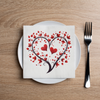 Flowing Hearts Disposable Airlaid Buffet / Cocktail Napkin - Pack of 20
