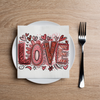 Love Disposable Airlaid Buffet / Cocktail Napkin - Pack of 20