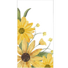 Yellow Watercolor Corner Flowers Disposable Airlaid Buffet / Guest Towel - Pack of 16