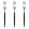 Trendables Black/Silver Disposable Cutlery Set - Spoons, Forks, Knives - 20 Count Each - Elegant Plastic Flatware for Parties, Events, and Catering