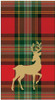 Reindeer Tartan Red Disposable Airlaid Buffet Guest Towel
