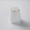 12oz. white stemless ribbed goblet