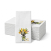 Happy Mother’s Day Linen-Feel Guest Towels - Printed Airlaid Disposable Hand Towels, Soft & Elegant, 16 Pack