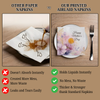 Happy Mother’s Day Luxury Linen-Feel Cocktail Napkins - Printed Airlaid Disposable Party Napkins, Soft & Elegant - 20 Pack