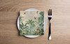 Jungle Wallpaper Disposable Airlaid Buffet/Cocktail Napkins, Soft Luxury Linen-Feel Napkins for Parties, Weddings & Events - 20 Pack