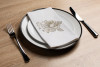 Golden Garden Rose Disposable Airlaid Buffet/Guest Towels Linen-Feel Luxury Napkins for Parties, Bathroom & Events - 16 Pack