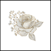 Golden Garden Rose Disposable Airlaid Buffet/Cocktail Napkins, Soft Luxury Linen-Feel Napkins for Parties, Weddings & Events - 20 Pack