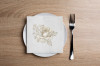 Golden Garden Rose Disposable Airlaid Buffet/Cocktail Napkins, Soft Luxury Linen-Feel Napkins for Parties, Weddings & Events - 20 Pack