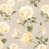 Boston International Lunch Napkins Cream Yellow Rose Floral 3-Ply Paper Napkins, Soft & Absorbent Disposable Napkins for Parties & Dining