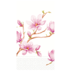 Boston International Pink Magnolia Guest Towels, Soft 3-Ply Decorative Paper Napkins, Floral Magnolia Design, Absorbent Disposable Hand Towels for Bathroom & Parties