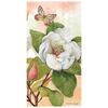Boston International Magnolia Grace Guest Towels, Soft 3-Ply Floral Paper Hand Towels, Decorative Disposable Bathroom Napkins for Powder Rooms & Parties