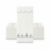 Altoona Design Blue Sailboats Guest Towel Napkins - Premium Airlaid Linen-Feel Disposable Hand Towels for Birthday Party, Baby Shower & Event Decor