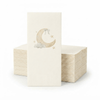 Altoona Design Bow Moon Guest Towel Napkins - Premium Airlaid Linen-Feel Disposable Hand Towels for Birthday Party, Baby Shower & Event Decor