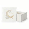 Altoona Design Bow Moon Cocktail Napkins - Premium Airlaid Linen-Feel Disposable Hand Towels for Birthday Party, Baby Shower & Event Decor