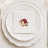 Altoona Design Apple Floral Cocktail Napkin Jewish New Year Printed Airlaid Linen-Feel Disposable Hand Towels for Holiday Party Buffet & Dinner