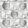 Jewish New Year Silver Apple Disposable Square Charger Mats Heavyweight Disposable Paper, Heat Resistant Non Slip for Dining Kitchen Holiday Party - 12.5 x 12.5 Inch, 24 Count
