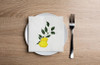 Altoona Design Lemon Leaves Cocktail Napkins Printed Airlaid Linen-Feel Disposable Hand Towels for Jewish New Year & Sukkos Holiday Party Buffet & Dinner