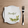 Altoona Design Thankful Cocktail Napkin Printed Airlaid Linen-Feel Disposable Hand Towels for Thanksgiving Fall Holiday Party Buffet & Dinner(20Pack)