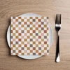 Altoona Design Fall Checkerboard Cocktail Napkin Printed Airlaid Linen-Feel Disposable Hand Towels for Thanksgiving Fall Holiday Party Buffet & Dinner(20Pack)