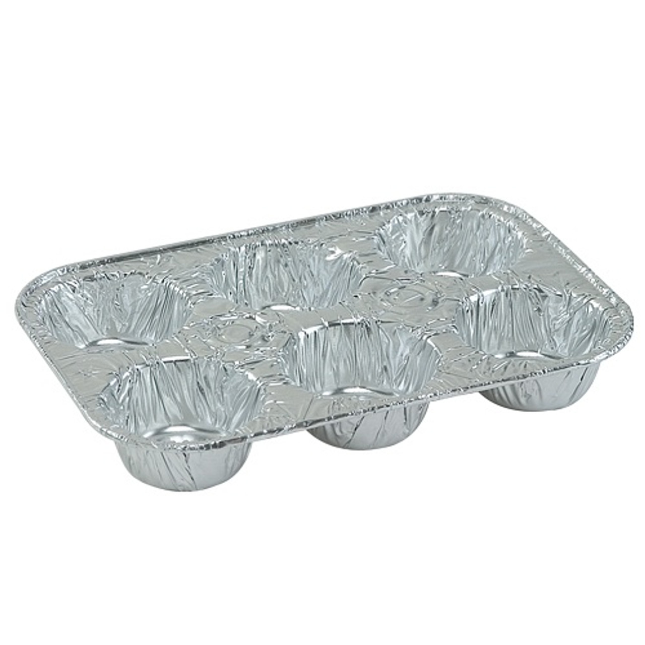 Disposable Aluminum Foil 6 cup Muffin Tray