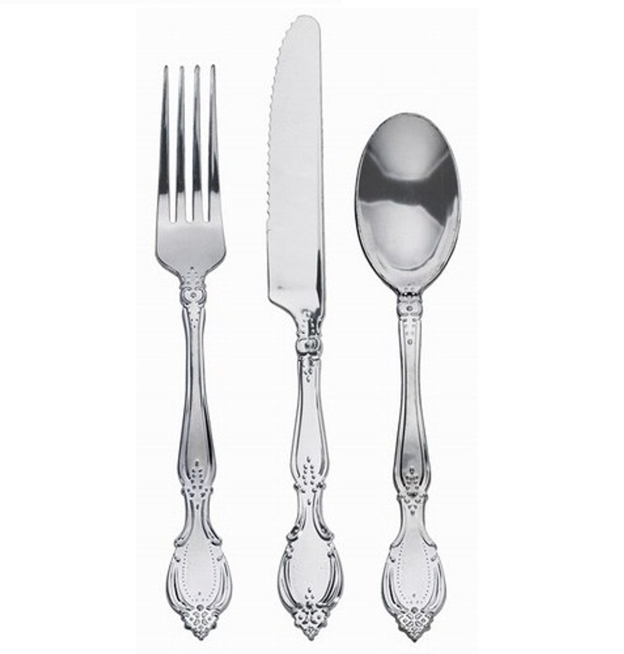 Silver on sale look cutlery