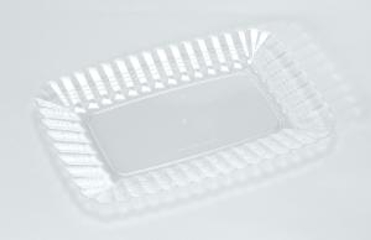 3pcs White Rectangular Food Tray