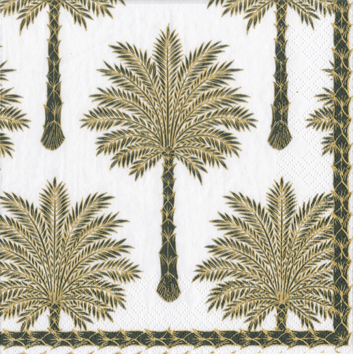 Caspari Grand Palms Paper Cocktail Napkin