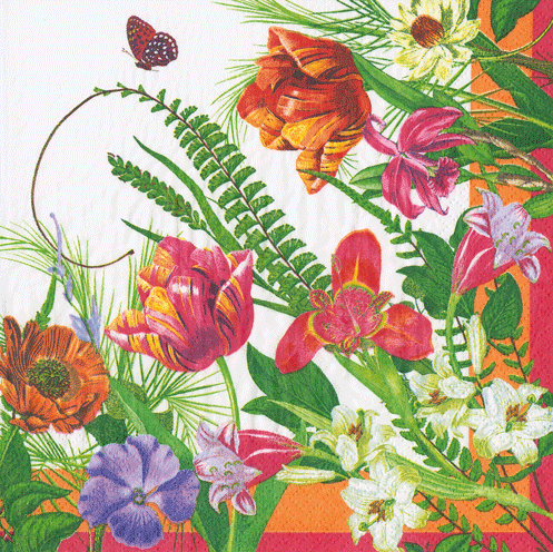 Caspari La Dolce Vita Floral Napkin