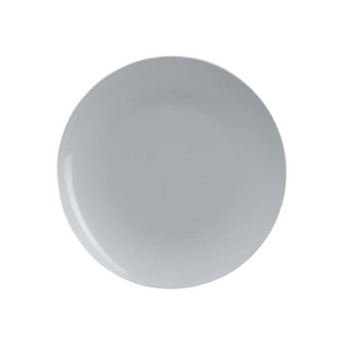 Grey w/ Silver Rim Plastic Wedding 10" Dinner or 7" Salad  Plates 10ct.