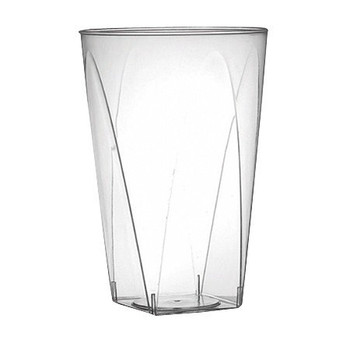 7oz. Clear Plastic Square Bottom Tumbler / Cup *Case of 60*