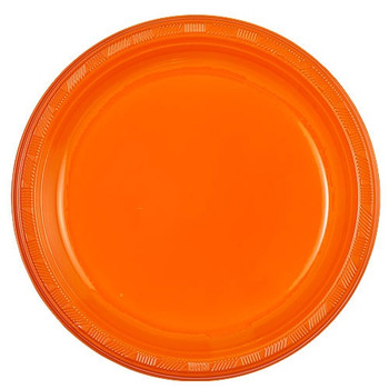 9" Orange Plastic Party Plates 50ct.
