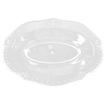 Antique Collection Clear w/ Antique Scrolled Trim Oval Bowls, 20ct.