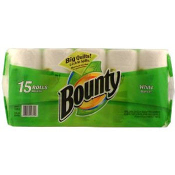 Bounty White Paper Towels 15ct.