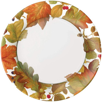 Caspari Autumn Leaves II Paper Thanksgiving / Fall Dinner Plates - 8ct.