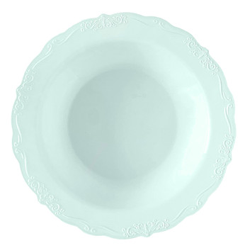 Casual Collection 10oz. Blue w/ Embellished Rim Plastic Soup Bowls 10ct.