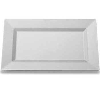 Clear 7.5" Rectangle Plastic Dessert / Cake Plates 10ct.