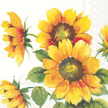 Colorful Sunflowers Paper Cocktail Napkins: 20 Napkins per Pack