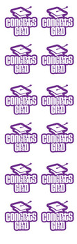 Congrats Graduation Stickers Purple 2pcs.