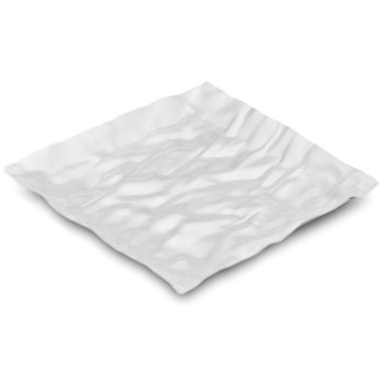 ContemPlate 2.5" White Square Mini Appetizer Plastic Plates, 10ct.