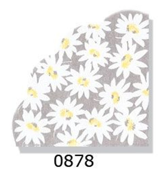 Daisies Grey Rice Paper Napkins 15ct.