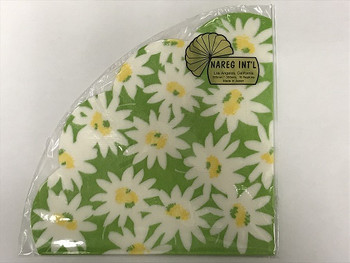 Daisies on Green Backdrop Rice Paper Napkins 15 per Pack