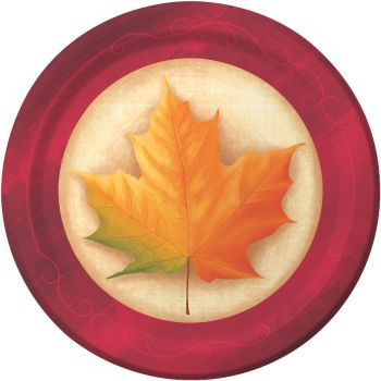 Fall Breeze 9" Thanksgiving Dinner Paper Plates 8ct.