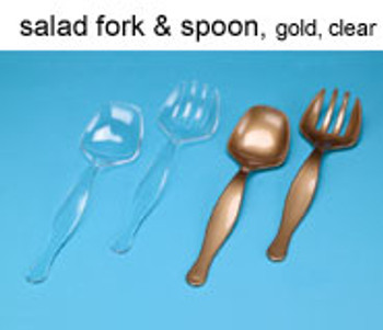 Gold Large Plastic Salad Spoon