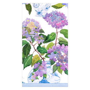 Hydrangeas and Porcelain Floral Paper Guest Towel Napkins 15ct.