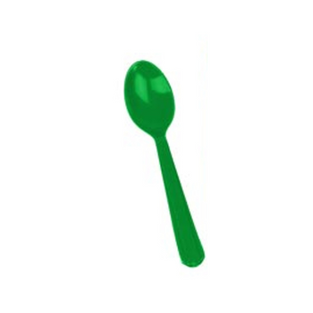 Kelly Green Plastic Teaspoons 24ct.