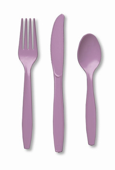 Lilac Plastic Forks 24ct.